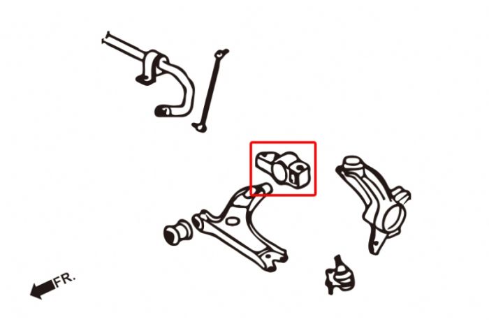 HARDRACE FRONT LOWER CONTROL ARM BUSHING AUDI, SEAT, SKODA, VOLKSWAGEN