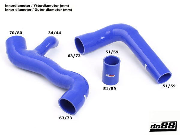 DO88 Ford Focus RS MKll 2009 to 2011 2.5T – DO88 Boost Hoses (with Symposer)
